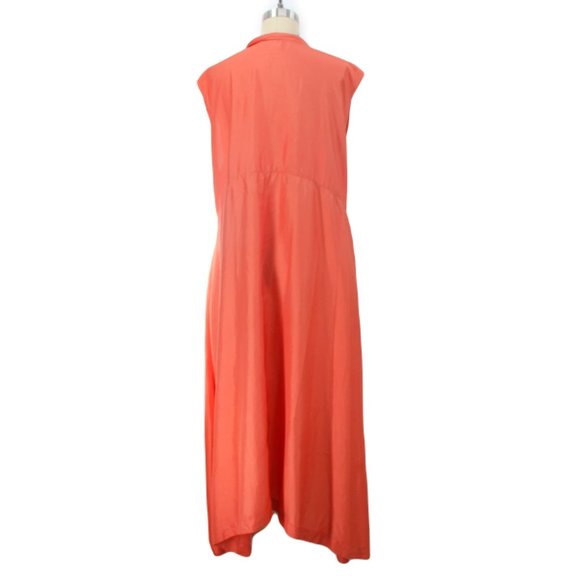 J Morgan Puett Shack Incorporated 100% Silk Empire Dress Vest Duster Long Size M - Picture 4 of 16